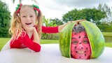Nastya and Watermelon with a fictional story for kids