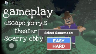 ESCAPE JERRY,S THEATER [ SCARRY OBBY GAMEPLAY - ROBLOX INDONESIA #video #gameplay #arsygaming