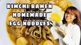 EASY KIMCHI RAMEN HOMEMADE EGG NOODLES Lhynn Cuisine