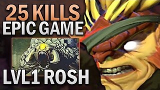 Divine Rank Bristleback - LVL 1 Roshan Dota 2 7.22