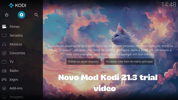 Novo Mod Kodi 21.3 trial video