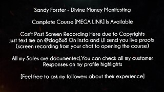 Sandy Forster  Course Divine Money Manifesting download