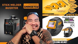 SHINSETSU ECO-120 + INGCO Auto Darkening Welding Helmet(AHM009) + INGCO Welding Holder