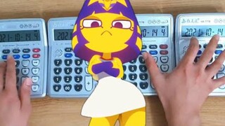 Play "Ankha Zone Dance" with 4 calculators