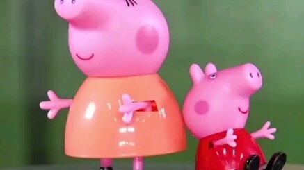 Peppa Pig di bawah mesin press hidrolik