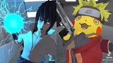 Naruto vs Sasuke BUT Naruto is a Pikachu #naruto #pikachu #anime