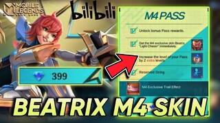 NEW BEATRIX M4 SKIN PASS | BEATRIX M4 PRIME SKIN | MLBB M4 SKIN 2023