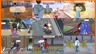 Complete all Missions Tutorial || Sakura School Simulator