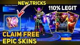 HOW TO CLAIM FREE EPIC SKINS, NEW EVENT - 100% LEGIT, YOU WON'T BELIEVE THIS TRICK EXIST || MLBB