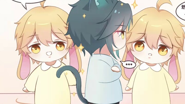 [Cảnh báo OOC của Drill Sky] Little Rabbit Kong và Mandrill Cat (Mandrill biến thành mèo?)