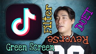 HOW TO USE TIKTOK DUET, FILTER, GREEN SCREEN, REVERSE, etc.