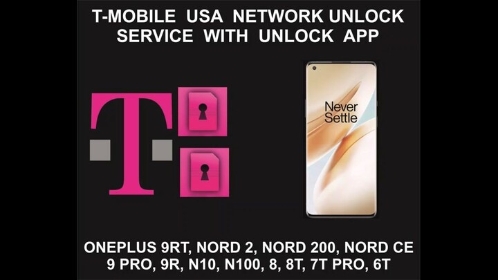 T-Mobile USA Unlock Service, For Oneplus All Models