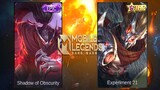 HAYABUSA Shadow of Obscurity VS Experiment 21 Skin Comparison | Mobile Legends