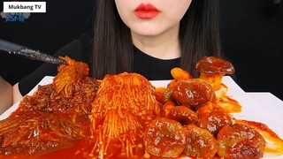 ASMR CÁC LOẠI NẤM CAY NẤM ENOKI, NẤM SÒ 5