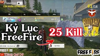 Trận đấu Kỷ Lục FreeFire | Solo Squad 25kill | AFK Quỷ Dữ