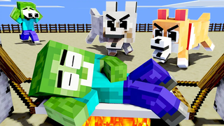 Monster School Baby Zombie และ Bad Wolf แต่ดี - Sad Story - Minecraft Animation