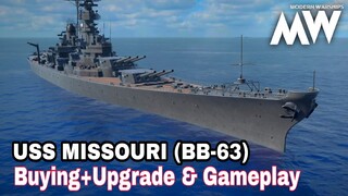 Modern Warships: latest update USS MISSOURI (BB-63) Buying + Upgrade & Gameplay.