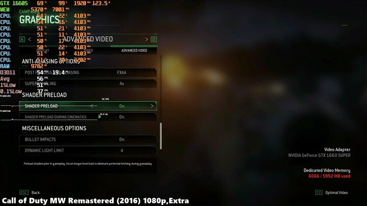 Call Of duty remastered on gtx 1660 super