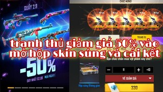 Free fire| tranh thủ shop giảm giá 50% vào mở hộp skin súng và cái kết