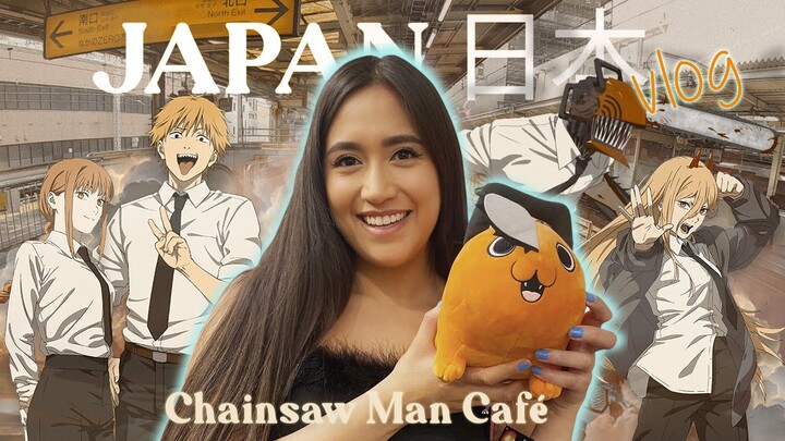 I Went to a Chainsaw Man Cafe in Tokyo, Japan (Denjiâ€™s Ultimate Toast, Pochita, Anime Merch, Vlog).