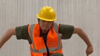 My coworkers asked me to challenge this dance, I taught myself to dance, lightly spray
