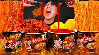 ASMR MUKBANG 불닭볶음면 & 치즈 핫도그 & 양념 치킨먹방! FIRE Noodle & FRIED CHICKEN & CHEESE HOT DOG EATING SOUND!