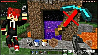 How pro gamer Build a nether Portal| MC Building a nether portal without diamond pickaxe Tutorial💕