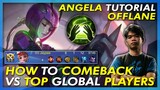 ANGELA OFFLANE TUTORIAL & EPIC COMEBACK RANKED GAME WITH SUNSPARKS VS TOP GLOBAL PLAYERS!