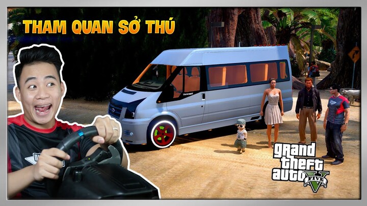 GTA 5 - Gia Đình Thuê Xe 16 Chỗ Ford Transit Đưa Con Đi Chơi Sở Thú Trên Thành Phố