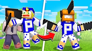Fui MORDIDO pelo CHAINSAW MAN no Minecraft