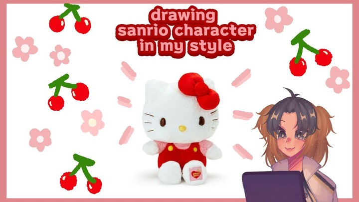 [Speedpaint] Drawing Hello Kitty in my style ♡Supperingg Timelapse #001♡