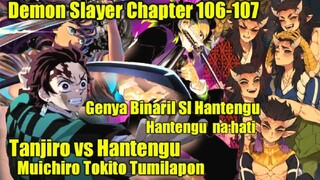 Tanjiro vs Hantengu | Tokito tumilapon  Demon Slayer Chapter 106-107 Swordsmith village Arc