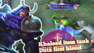 Meta khaleed item tank!? Agresif di awal!? rotasi cepet!? tebel juga - Mobile Legends