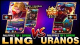 Goodbye MMR?! Ph Top 1 Ling with Top 1 Global Khufra Totally Lost against Ph Top 2 Supreme Uranus