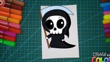 How to draw a cute grim reaper