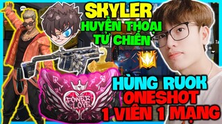 (FREE FIRE) SKYLER ĐƯỜNG PHỐ CÂN 4 CHRONO HUYỀN THOẠI TỬ CHIẾN, HÙNG RUOK ONESHOT 1 VIÊN 1 MẠNG