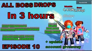 Episode 10" All Boss Drops in 3 hours+ UPDATE on Account giveaway in Anime Fighting Simulator Roblox