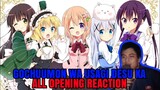 Gochuumon Wa Usagi Desu Ka All Opening Reaction || Bongol Pika #anime #reaction #opening