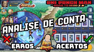 One Punch Man Road To Hero 2.0 Analise de Conta Confira Dicas Como Upar Rapidamente Capitao Fabio