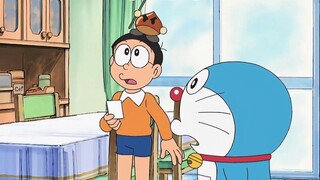 Nobita menggunakan chestnut yang hemat untuk menghemat uang untuk bepergian ke Hawaii