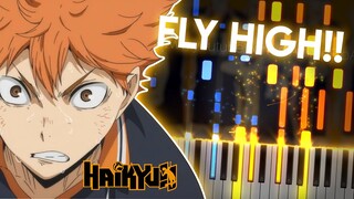 FLY HIGH!! - Haikyuu!! Season 2 OP 2 | BURNOUT SYNDROMES (piano)
