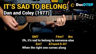 It's Sad To Belong - England Dan & John Ford Coley (1977) - Easy Guitar Chords Tutorial Part 2