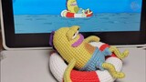 [Crochet] Spongebob Squarepants Fish Crochet Swimming Ring Nader