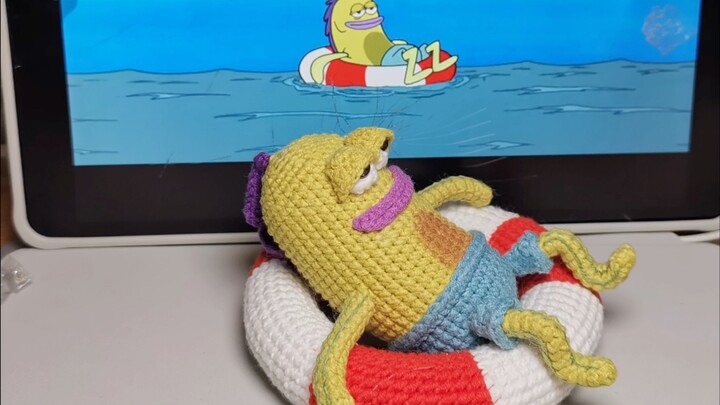 [โครเชต์] Spongebob Squarepants โครเชต์ปลา แหวนว่ายน้ำ Nader