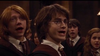 Harry Potter and the Goblet of Fire deleted scene, Hogwarts teachers and students sing the school so