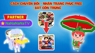 (Play Together) Cách Chuyển Đổi - Nhận Trang Phục Free - Bắt Côn Trùng