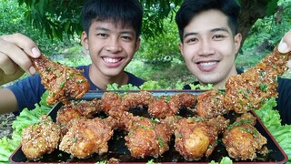 กินไก่ทอดซอสเผ็ดเกาหลี หนังกรอบอร่อยเนื้อนุ่ม.