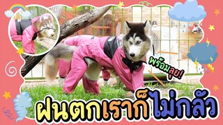 เสื้อกันฝนหรือชุดกันเปื้อนใส่แล้วมีพลังเล่นไม่หยุดเลย - ข้าวนึ่ง & เดอะแก๊ง