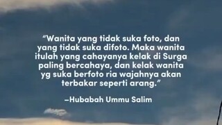 wanita yang cahayanya bisa menembus Sidratul Muntaha....