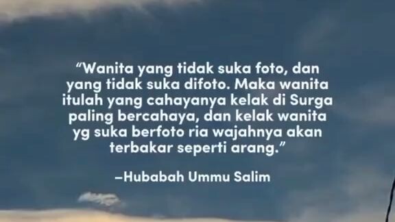 wanita yang cahayanya bisa menembus Sidratul Muntaha....